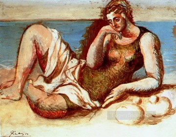 bath bather bathers baths Painting - Bather 1908 Pablo Picasso